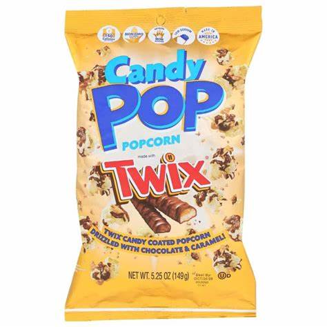 CANDY POP TWIX DRIZZLED POPCORN 12 CT/ 5.25 CT
