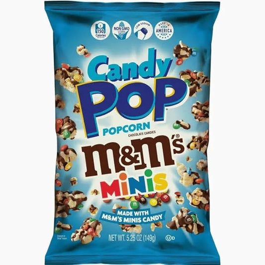 CANDY POP M&M DRIZZLED POPCORN 12CT/ 5.25 OZ