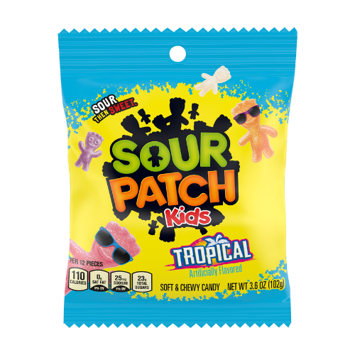 TROPICAL KIDS SOUR PATCH BAGS 12 X 3.6 oz