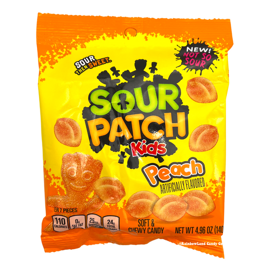 PEACH KIDS SOUR PATCH BAGS 12 X 3.6 oz