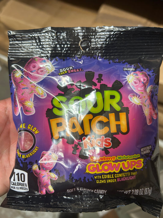 GLOW UP KIDS SOUR PATCH BAGS 12 X 3.08oz