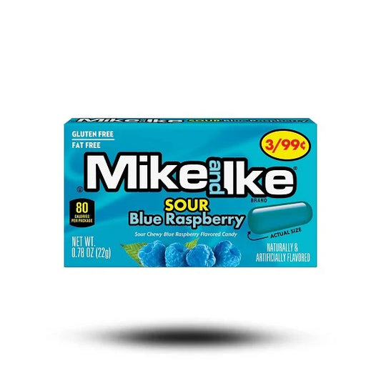 SOUR BLUE RASPBERRY MIKE AND IKE CANDY 12 X 4.25 oz