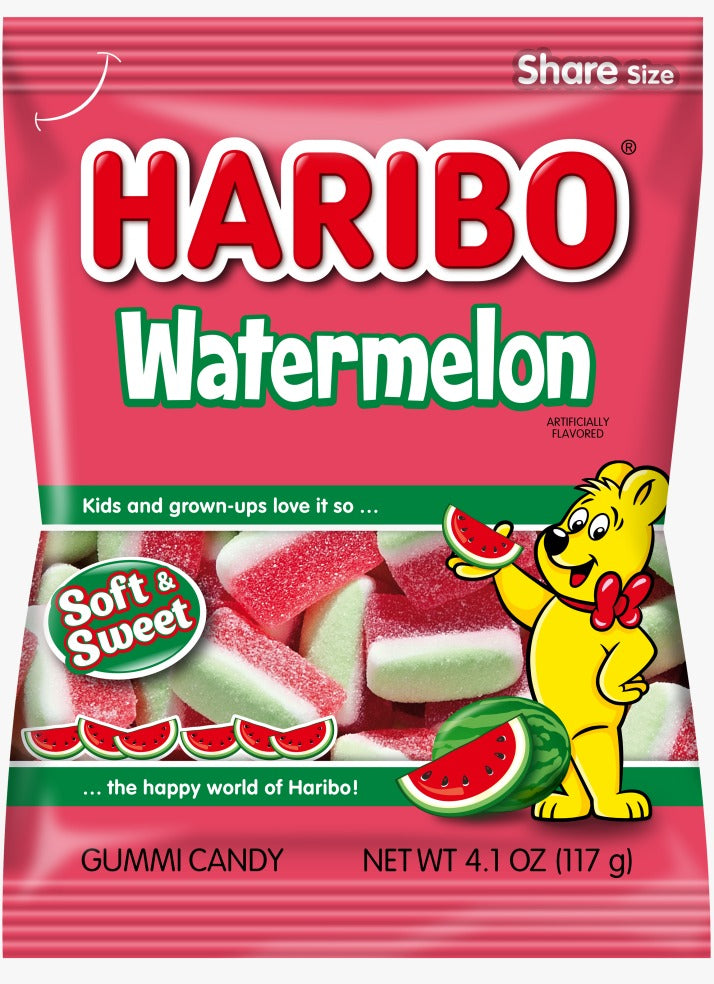 WATERMELON AMERICAN HARIBO - 12 BAGS X 5 Oz