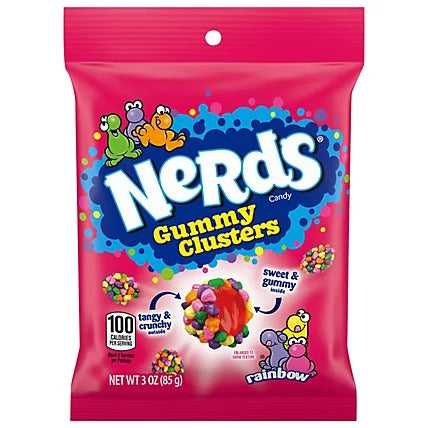 NERDS GUMMY CLUSTER PEG BAGS (12 x 3oz)