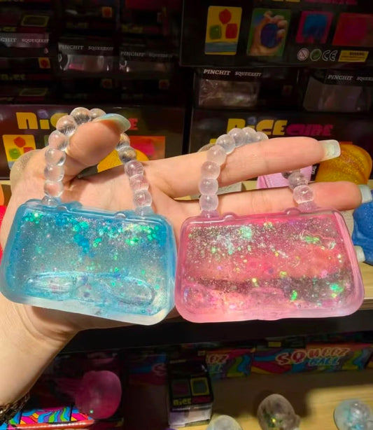 HAND BAG SQUISHY GLITTER