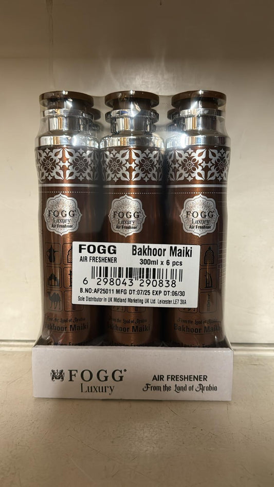 BAKHOOR MAIKI - FOGG ARABIC AIR FRESHNERS (6x300ML)