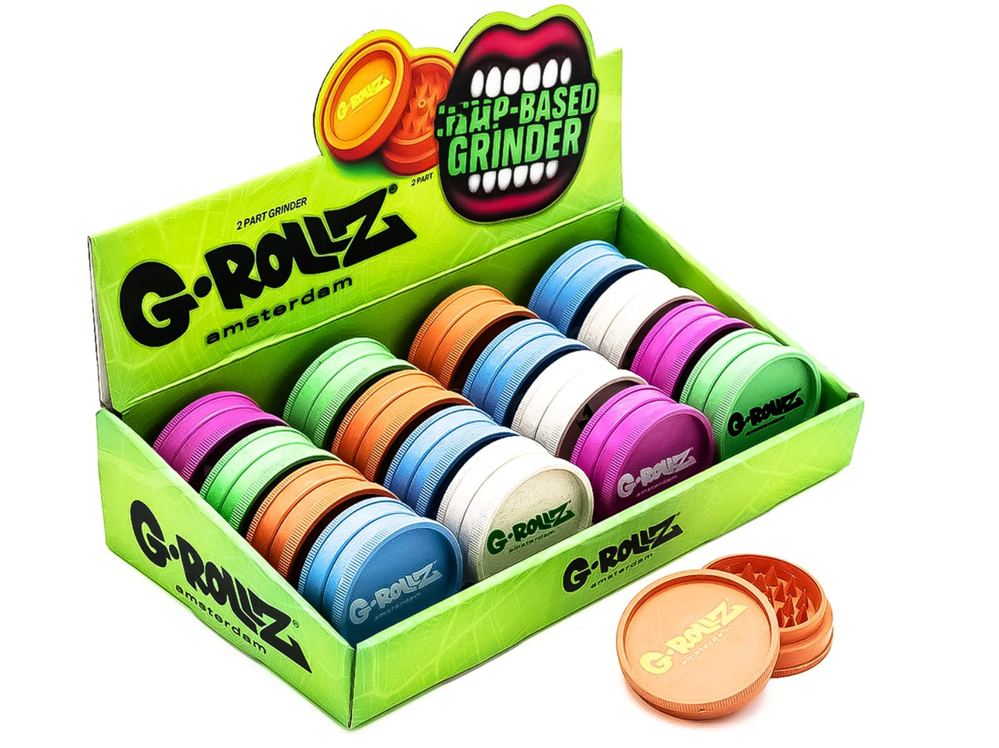 G ROLLZ TOBACCO 2 PART GRINDER (16pk)