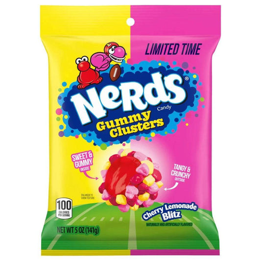 NERDS JUICY GUMMY CLUSTER CHERRY LEMONADE BLITZ PEG BAGS (12 x 141G)
