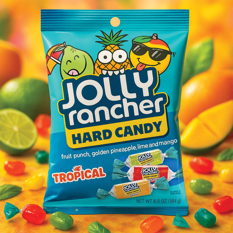 JOLLY RANCHER HARD CANDY RRP £3.99 - TROPICAL 184G (12PCS)