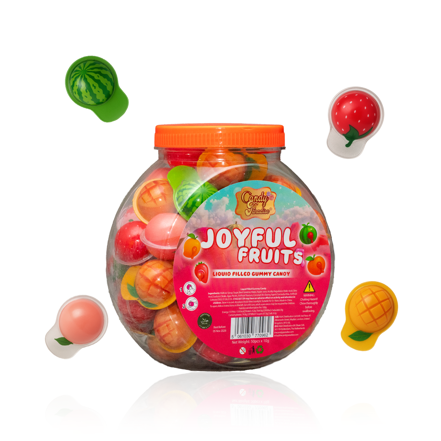 JOYFUL FRUITS GUMMY (50x10g) (HALAL) - CANDY PARADISE