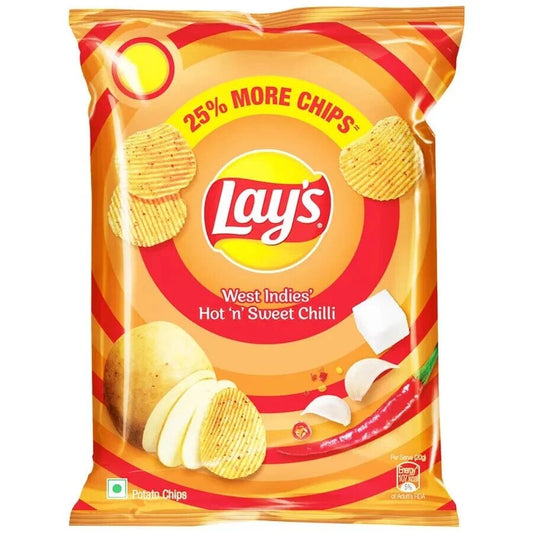 LAYS WEST INDIES HOT AND CHILLI CRISPS (45pack x50g)