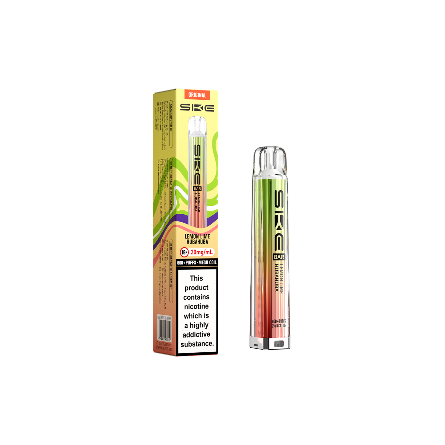 LEMON LIME HUBBA BUBBA - SKE 600 Pre filled Pod Kit