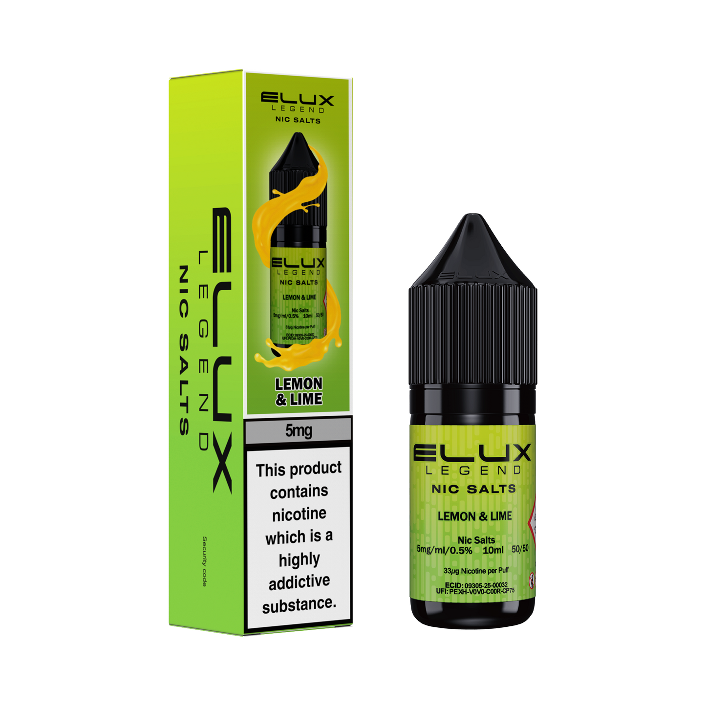 LEMON & LIME - ELUX NIC SALTS 5MG