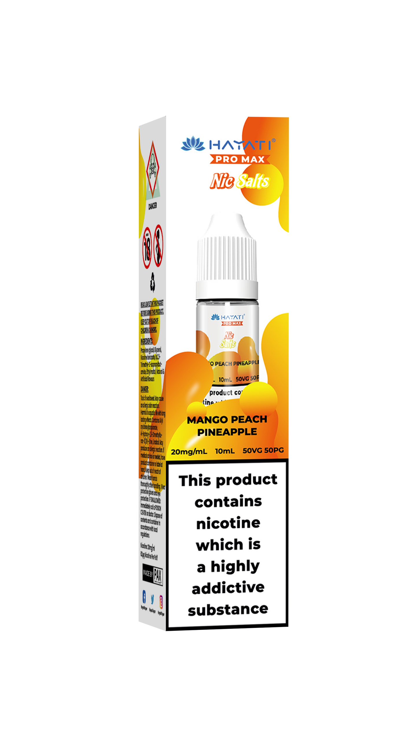 MANGO PEACH PINEAPPLE - HAYATI NIC SALTS 20 MG
