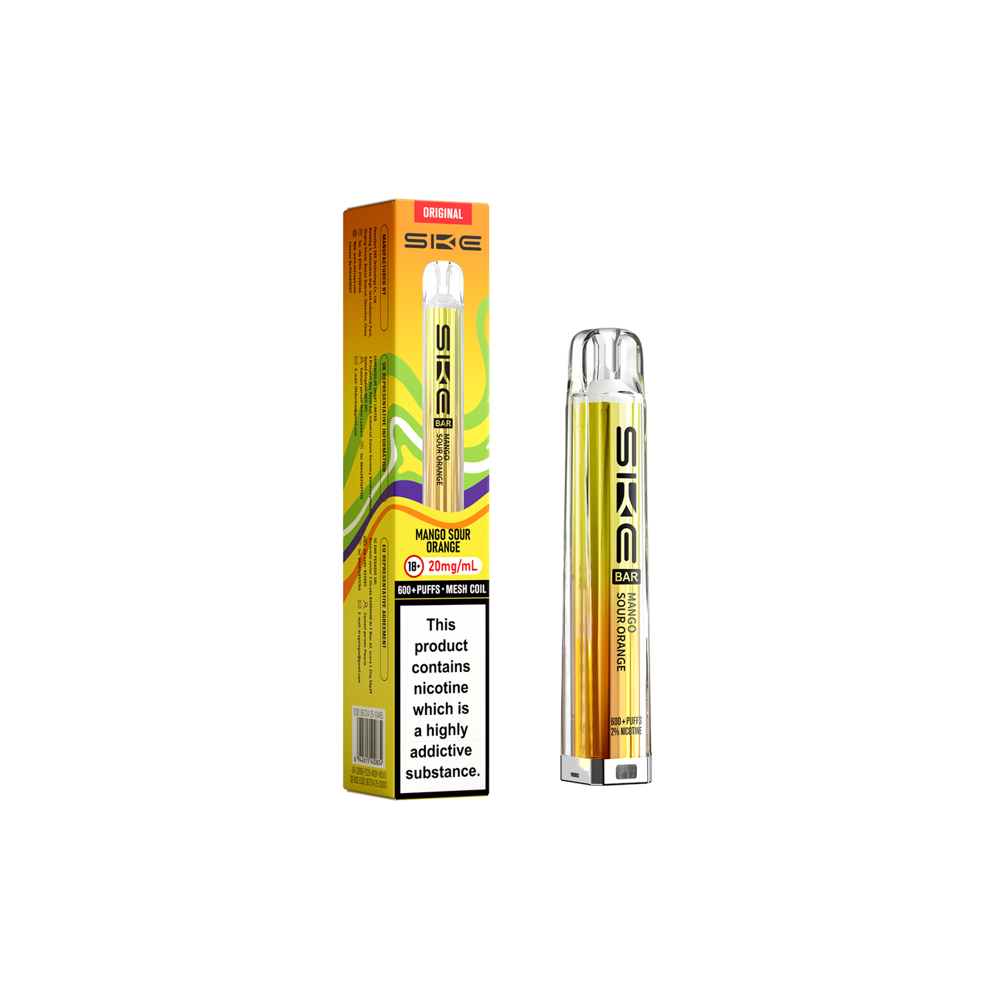 MANGO SOUR ORANGE - SKE 600 Pre filled Pod Kit