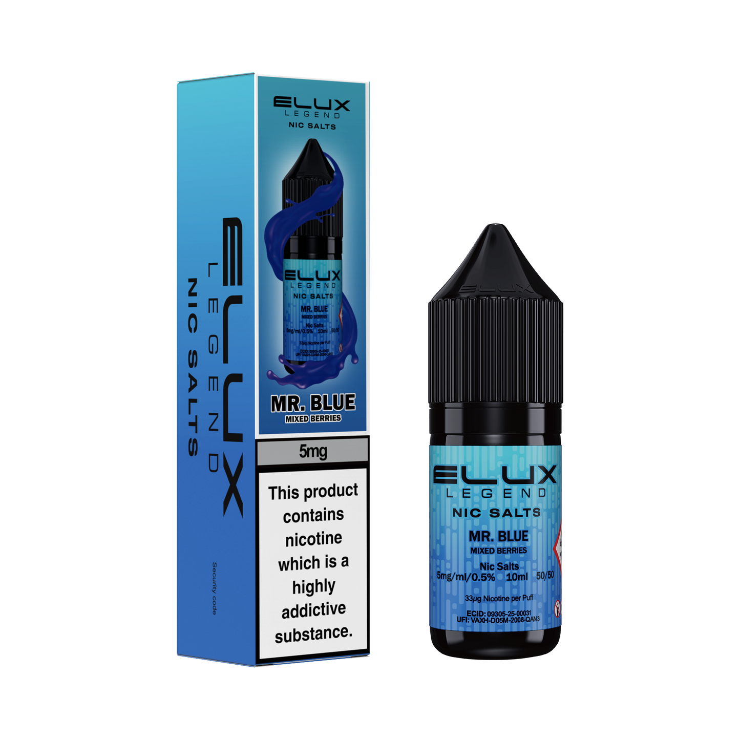 MR BLUE - ELUX NIC SALTS 5MG