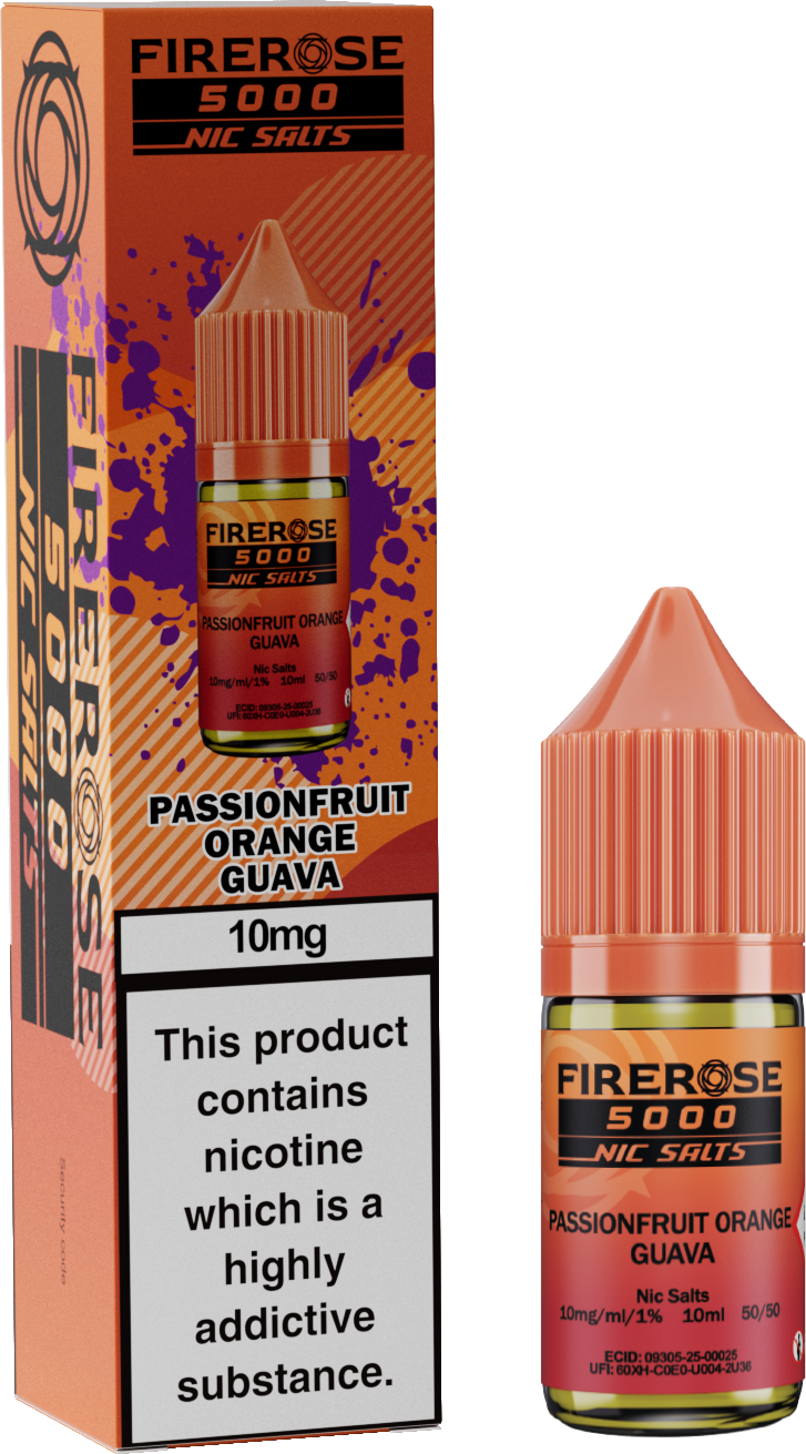PASSIONFRUIT ORANGE GUAVA - FIREROSE NIC SALTS 10 MG
