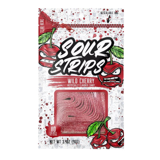 SOUR STRIPS WILD CHERRY (12PKx96G)