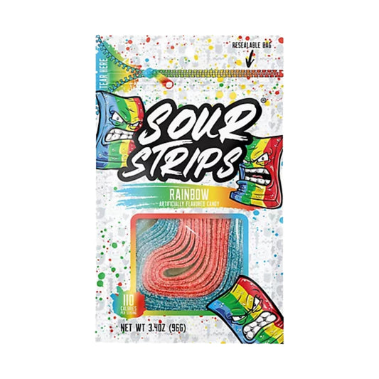 SOUR STRIPS RAINBOW CANDY (12PKx96G)