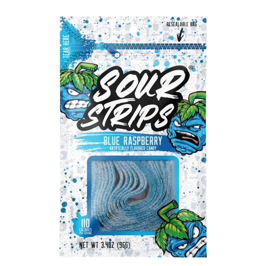 SOUR STRIPS BLUE RASPBERRY (12PKx96G)