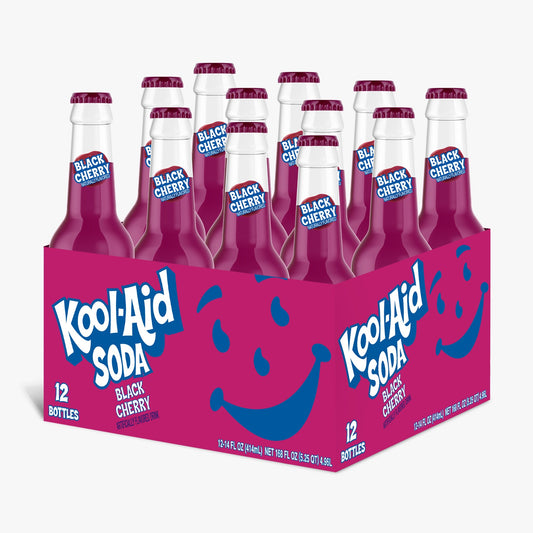 KOOL AID BLACK CHERRY SODA (355ml x12)