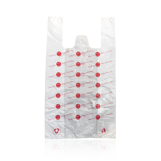 LARGE VEST WHITE CARRIER BAGS