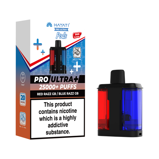 RED RAZZ GB/BLUE RAZZ GB - HAYATI PRO ULTRA PODS 25K+