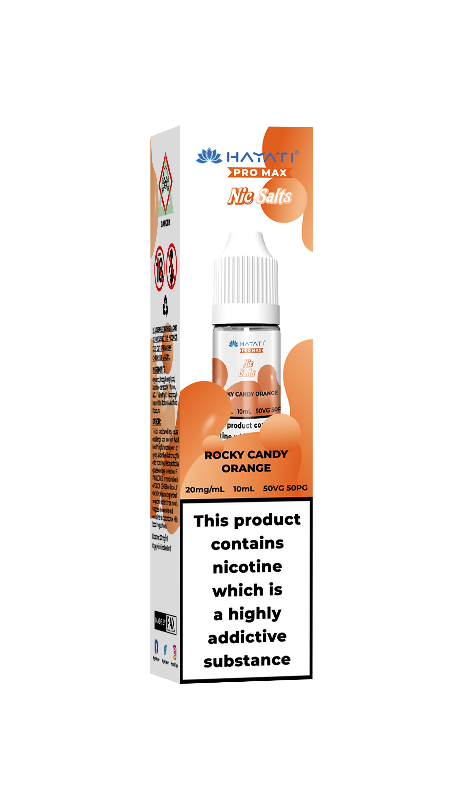 ROCKY CANDY ORANGE - HAYATI NIC SALTS 20 MG