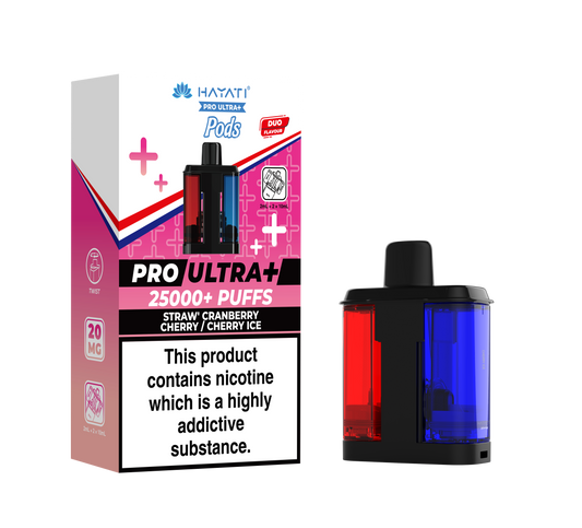 STRAW'CRANBERRY CHERRY/CHERRY ICE - HAYATI PRO ULTRA PODS 25K+