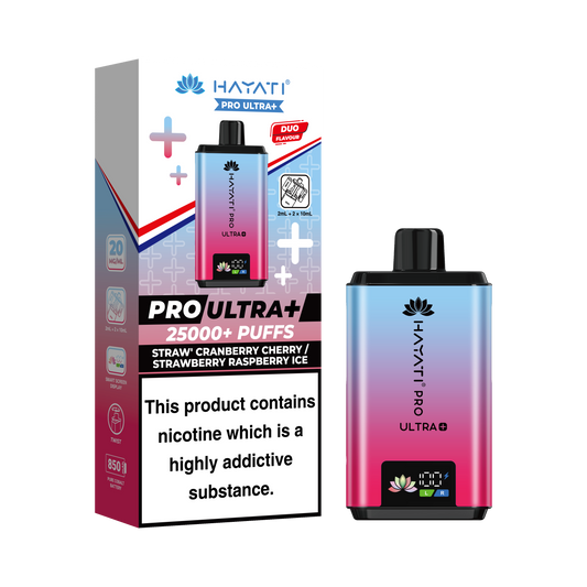 STRAW' CRANBERRY CHERRY/ STRAWBERRY RASPBERRY ICE - HAYATI PRO ULTRA 25K
