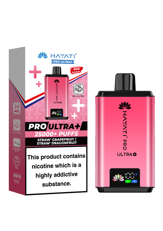 STRAW' GRAPEFRUIT/ STRAW' DRAGONFRUIT- HAYATI PRO ULTRA 25K