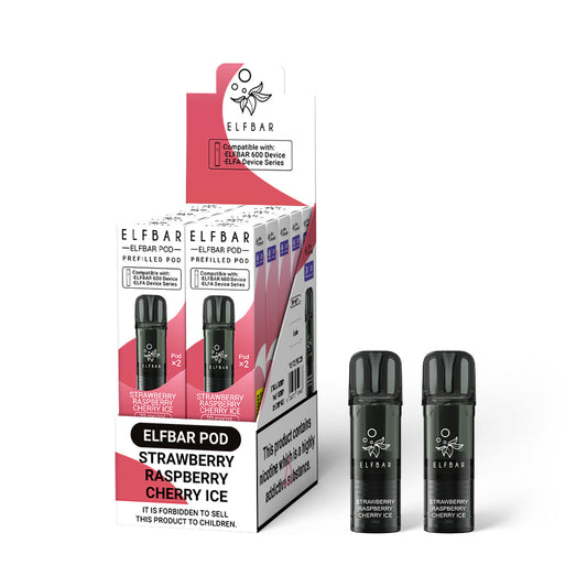 STRAWBERRY RASPBERRY CHERRY ICE - ELF BAR 600 POD