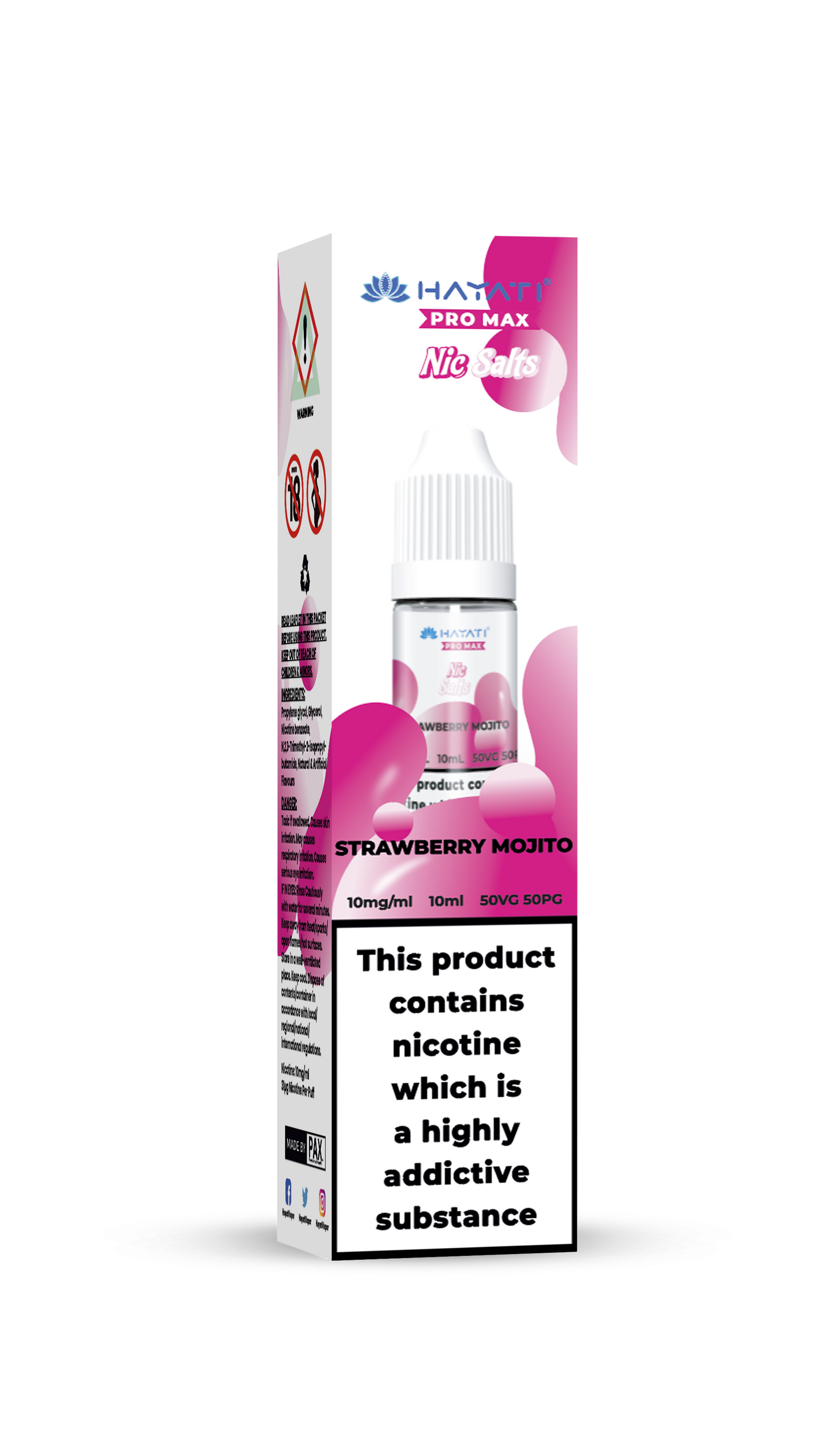 STRAWBERRY MOJITO - HAYATI NIC SALTS 10 MG