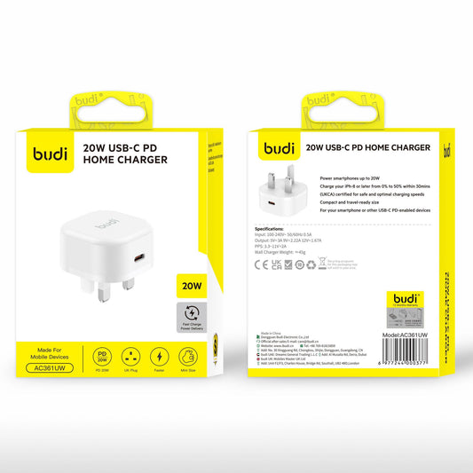 USB TYPE C 20W PLUG - BUDI