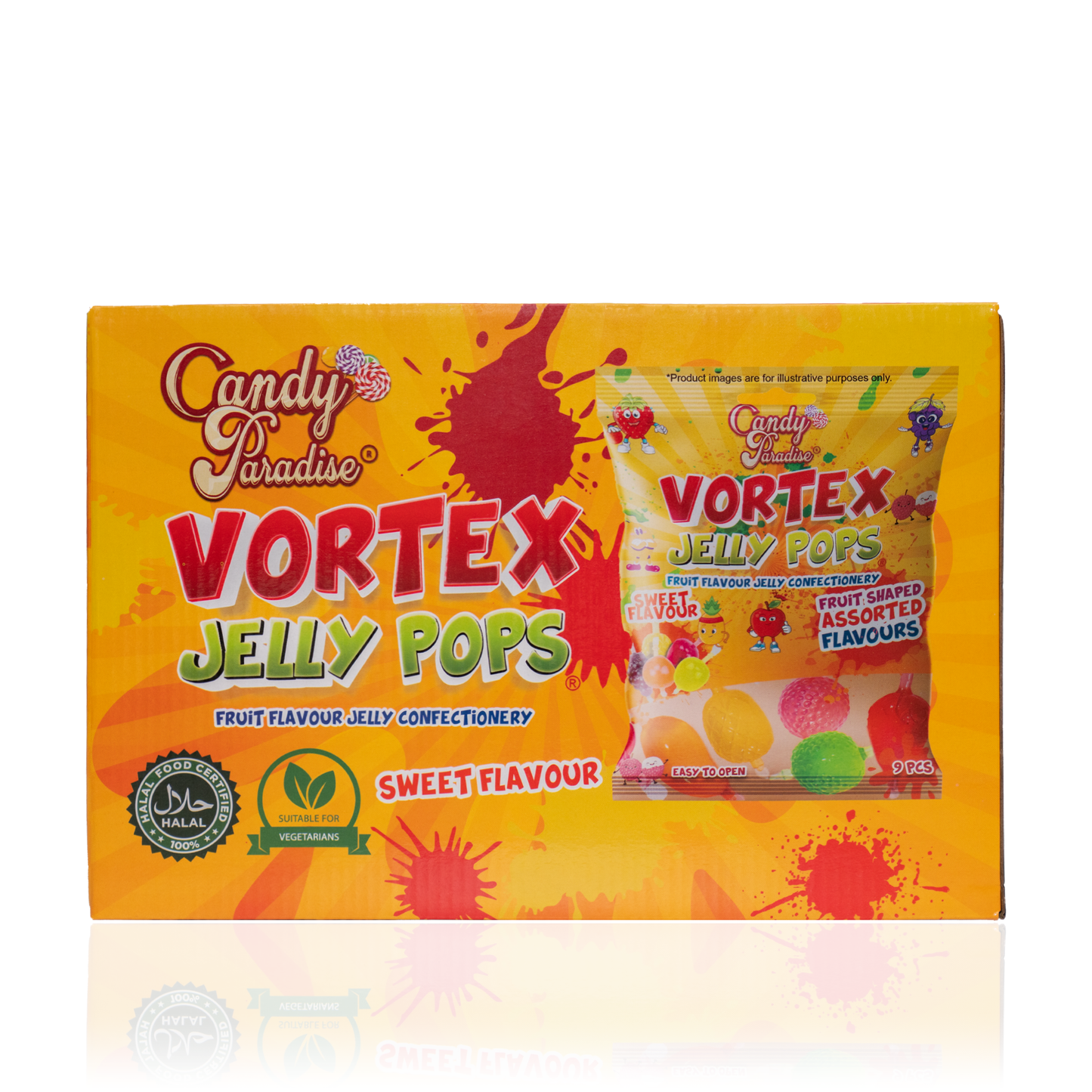 VORTEX JELLY POPS (12x315g) (HALAL) - CANDY PARADISE