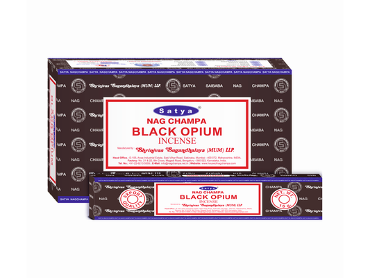 SATYA BLACK OPIUM INCENSE STICK (12 X 15G)