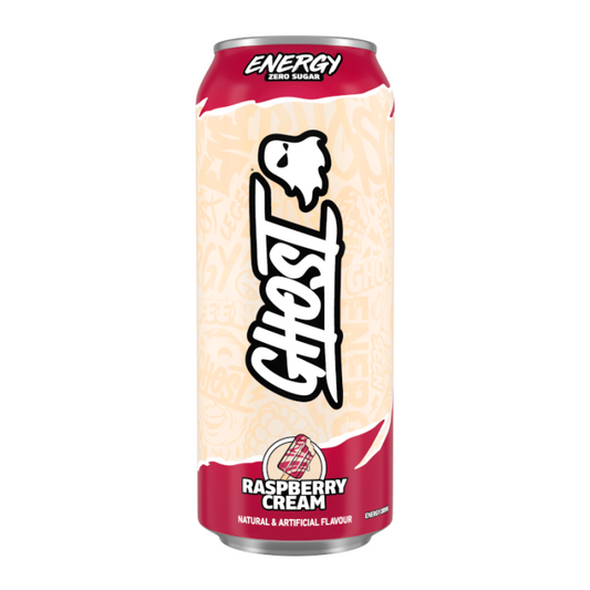 RASPBERRY CREAM ZERO SUGAR - GHOST ENERGY DRINK (500ML X 12)