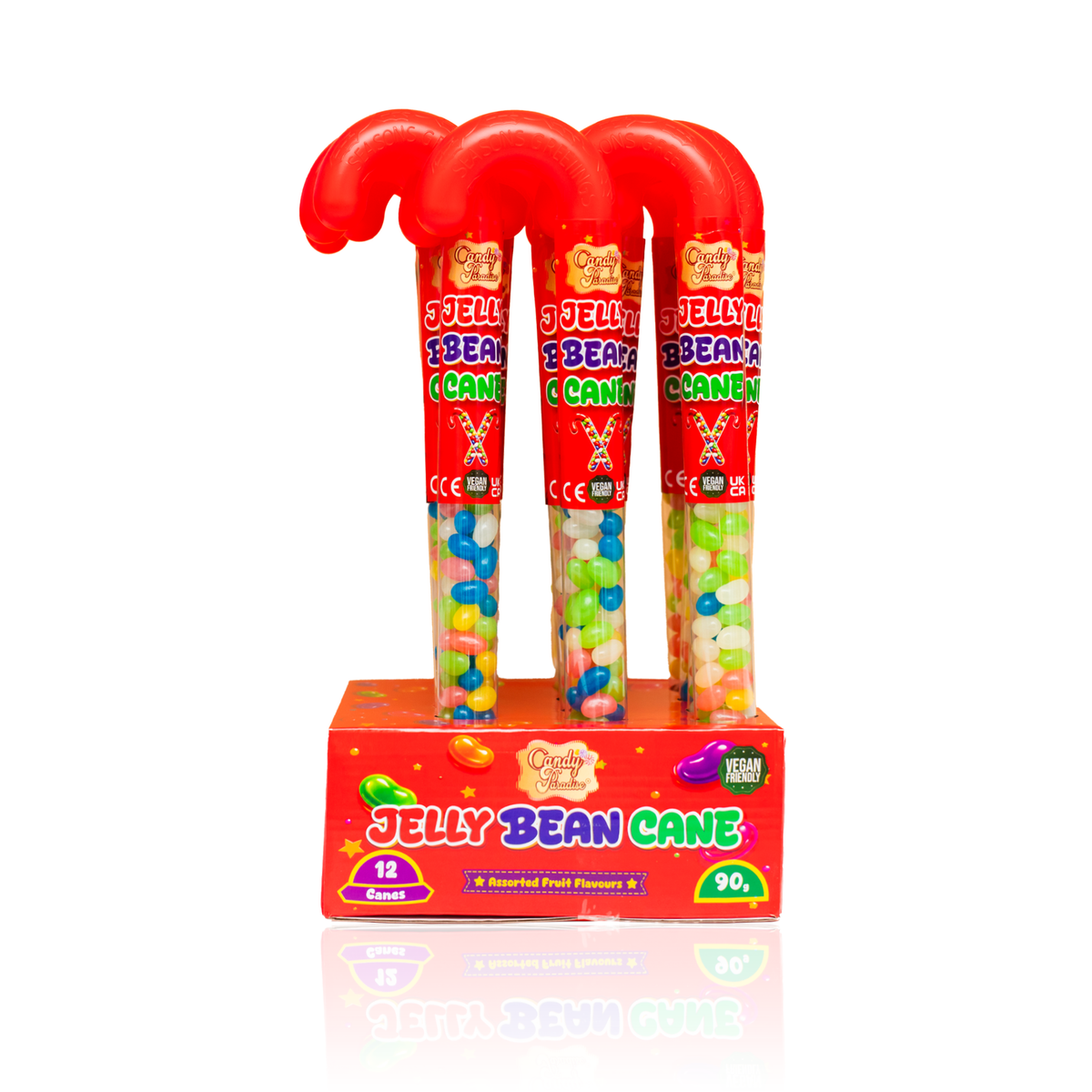 JELLY BEAN CANE (12x90g) (HALAL) - CANDY PARADISE