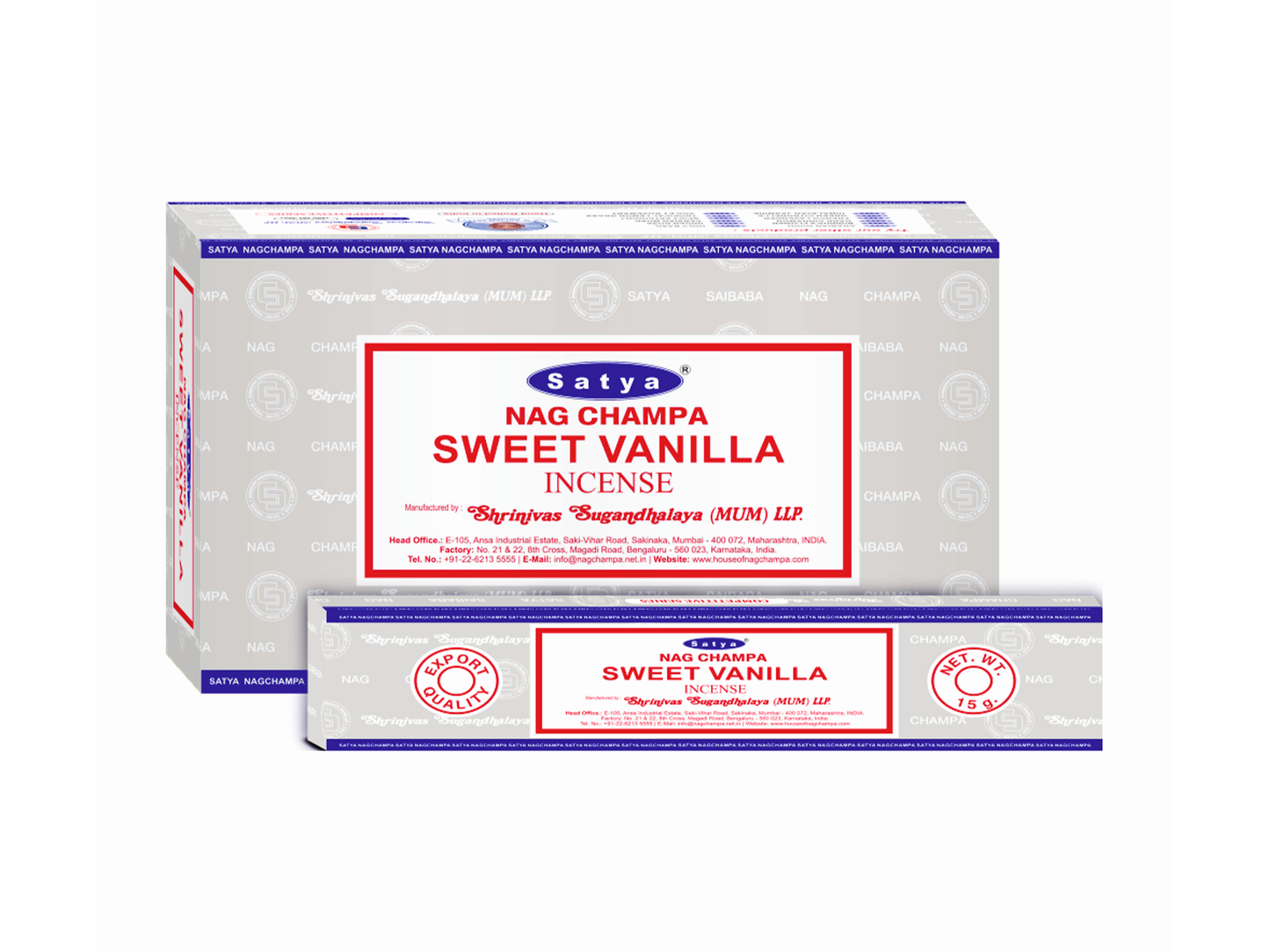 SATYA SWEET VANILLA INCENSE STICK (12 X 15G)