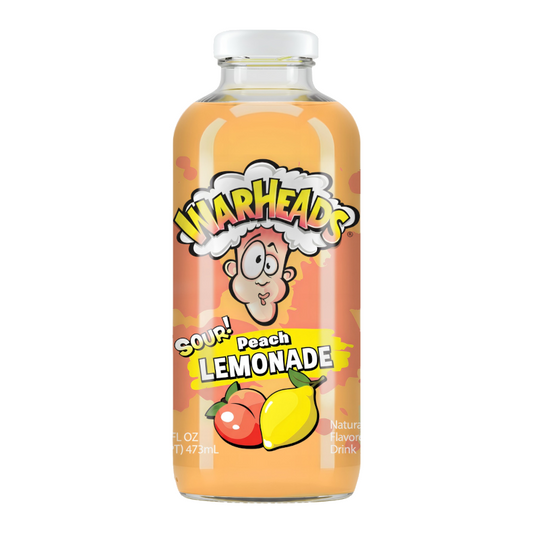 Warheads Sour Peach Lemonade - 16oz (473ml) 12 pack
